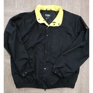 Dryjoys By Footjoy Black Yellow Polyurethane Golf Rain Jacket Men XL